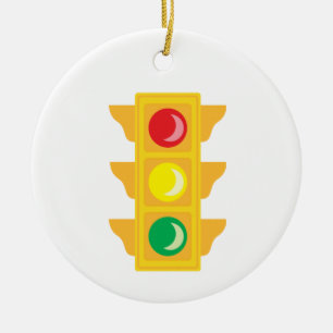 Traffic Light Ceramic Ornament