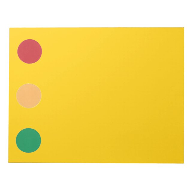 Traffic light colours circles Note Pads (Front)