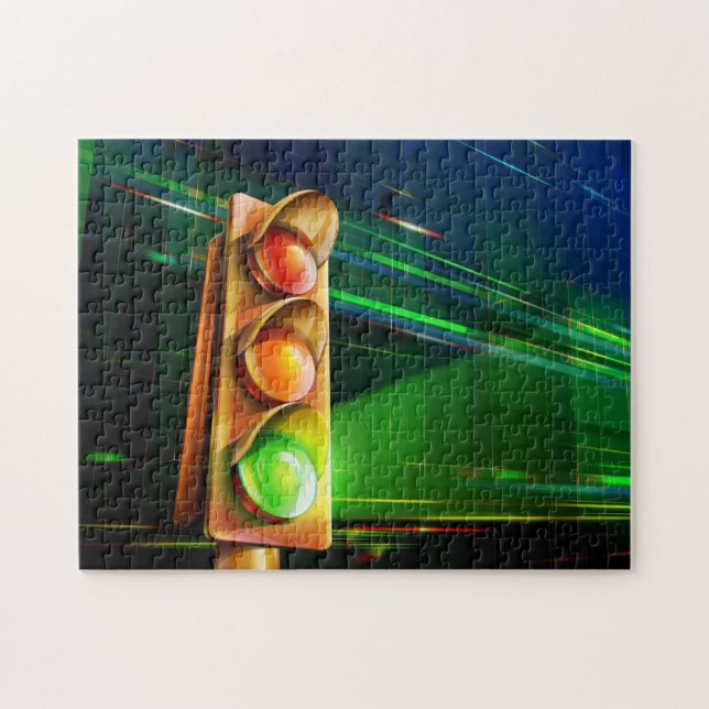 Traffic light - jigsaw puzzle (Horizontal)