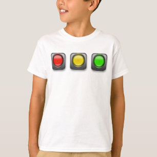 Traffic Light Lamp Car Street Boy Girl School Bus T-Shirt
