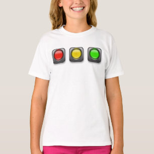 Traffic Light Lamp Car Street Boy Girl School Bus T-Shirt