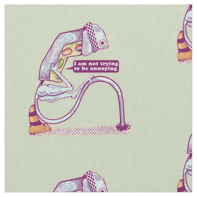 Traffic light looking sad fabric (Close Up)