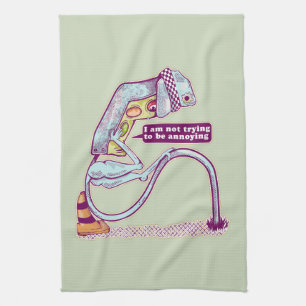 Traffic light looking sad kitchen towel