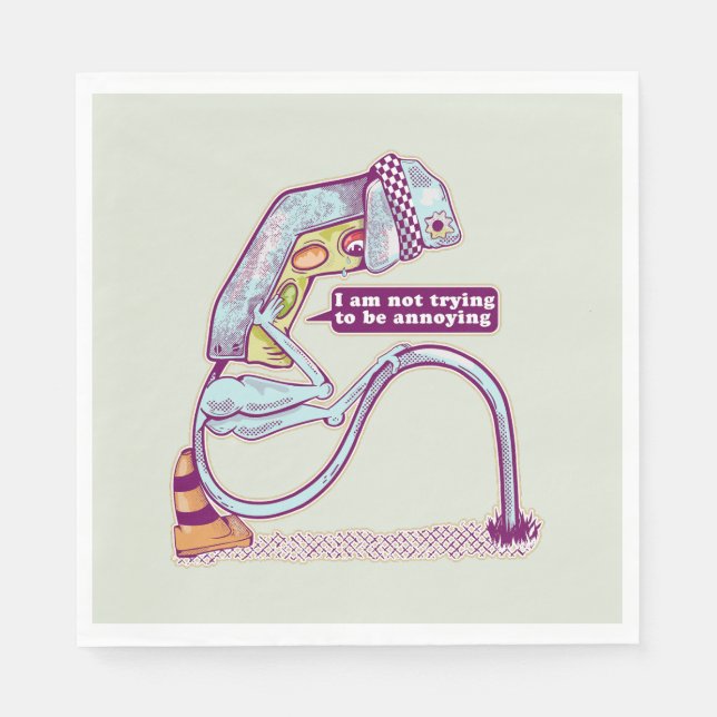 Traffic light looking sad napkin (Front)