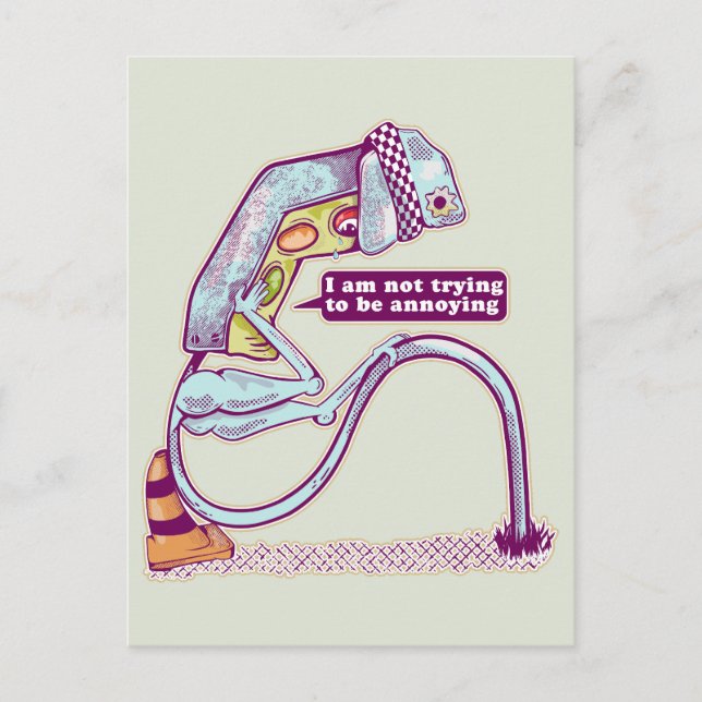 Traffic light looking sad postcard (Front)