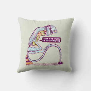 Traffic light looking sad throw pillow