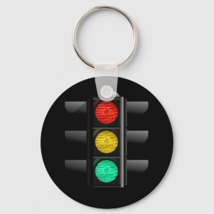 Traffic light Red Yellow Green Keychain