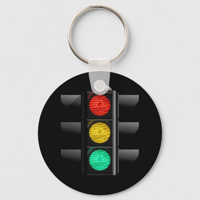 Traffic light Red Yellow Green Keychain (Front)