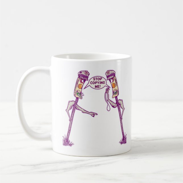 Traffic lights arguing coffee mug (Left)