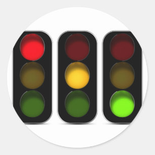 Traffic Lights Design Classic Round Sticker