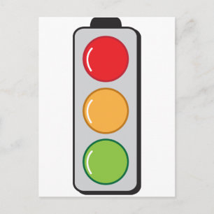 traffic lights postcard