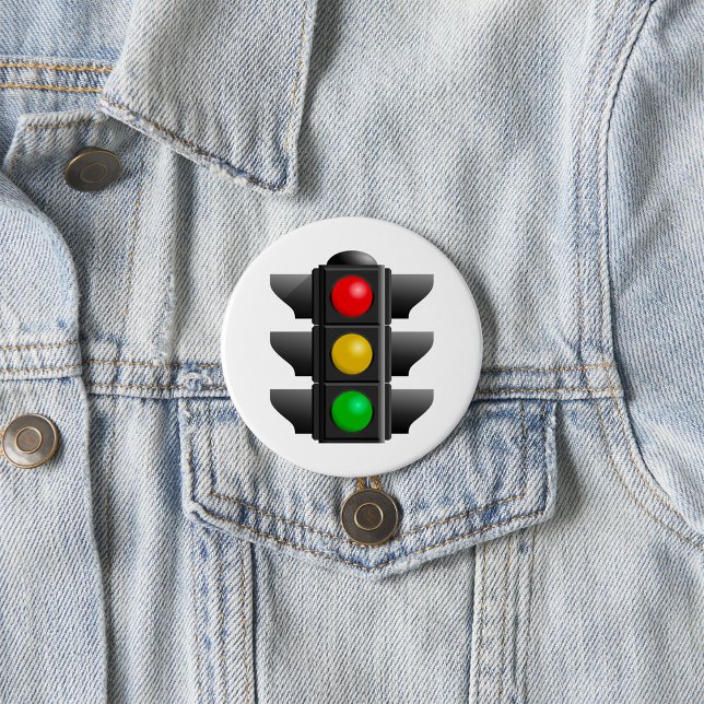 Traffic Lights Red Yellow Green Signal 3 Inch Round Button (Creator Uploaded)