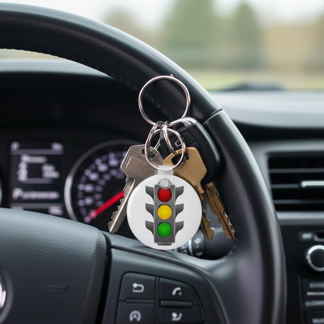 Traffic Lights Red Yellow Green Signal Keychain (Creator Uploaded)