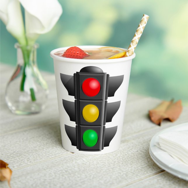 Traffic Lights Red Yellow Green Signal Paper Cups (Creator Uploaded)