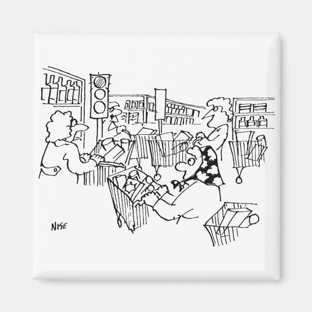 Traffic Management Traffic Lights in a Supermarket Magnet (Front)