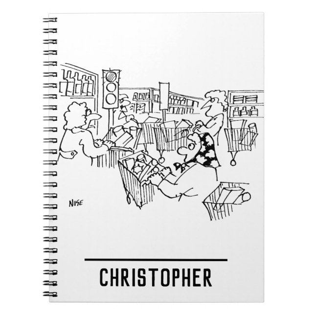 Traffic Management Traffic Lights in a Supermarket Notebook (Front)