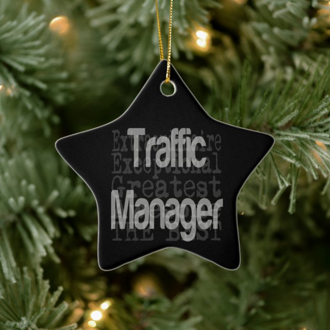Traffic Manager Extraordinaire Ceramic Ornament (Tree)