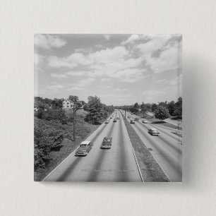Traffic on highway 2 inch square button
