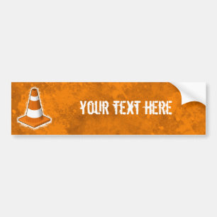 Traffic Safety Cone Splatter Bumper Sticker
