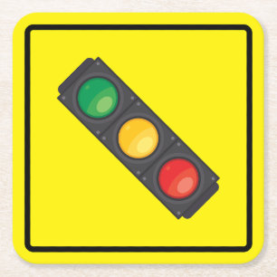 Traffic Signal Paper Coaster