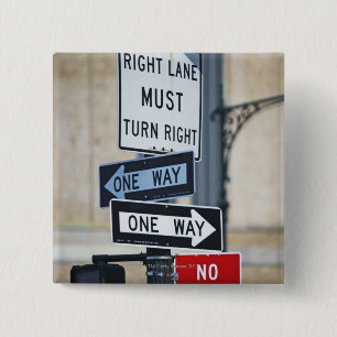 Traffic Signs 2 Inch Square Button