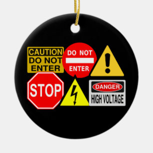 Traffic signs ornament - customize!