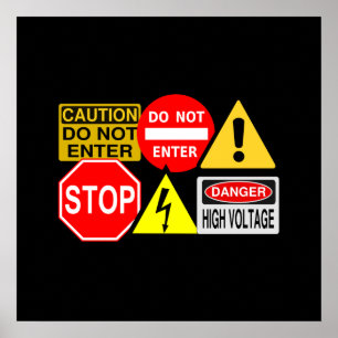 Traffic signs poster - customize!