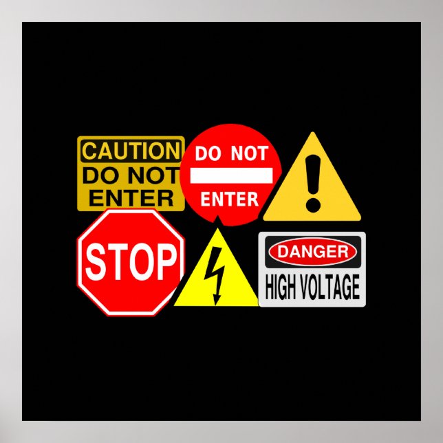 Traffic signs poster - customize! (Front)