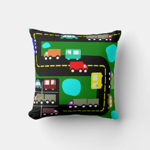 Traffic throw pillow