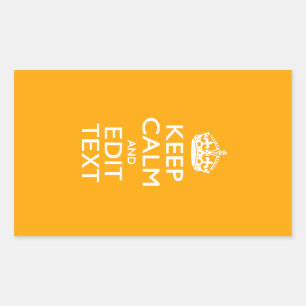 Traffic Yellow Accent Keep Calm And Your Text Sticker