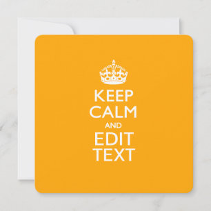 Traffic Yellow Background Keep Calm And Your Text