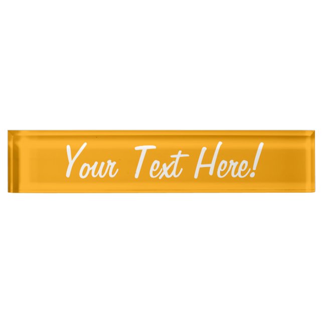 Traffic Yellow Decor You Can Customize Nameplate (Front)