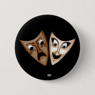 Tragedy & Comedy 2 Inch Round Button