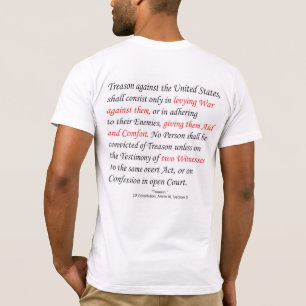 Trahison dans le T-shirt des hommes de la section