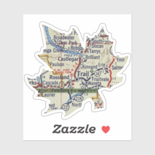 Trail BC Vintage Map