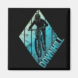 Trail Biking Downhill Mountain Biker Magnet