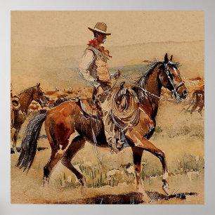 “Trail Drive”  2 Western Art by Edward Borein Poster