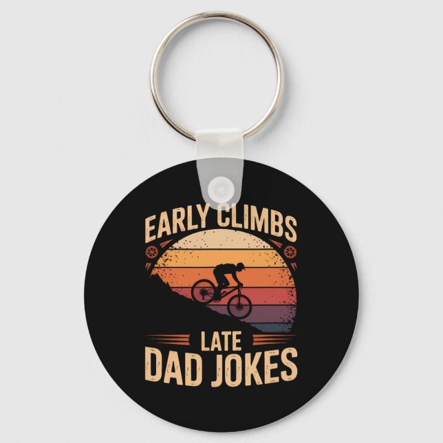 Trail Dust Proud Smile Mountain Biking Dad  Keychain (Front)