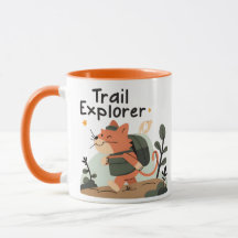 Trail Explorer Cat - Café Mug