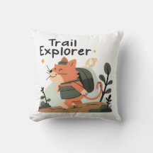 Trail Explorer Cat - Oreiller décoratif