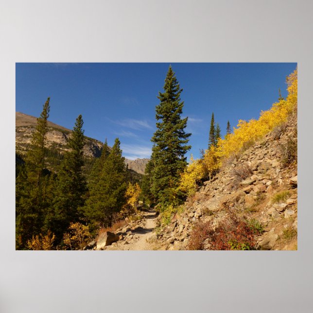 Trail from the Loch at Rocky Mountains Poster (Front)