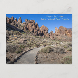 Trail in Teide National Park, Tenerife, Postcard