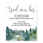 Trail mix bar sign rustic mountains