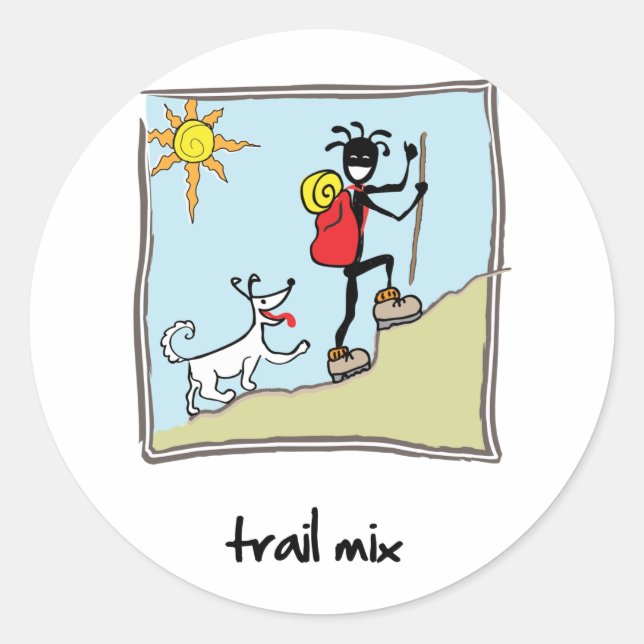 "Trail Mix" Classic Round Sticker (Front)