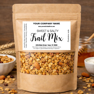 Trail Mix Customizable Homemade Label CK003grre