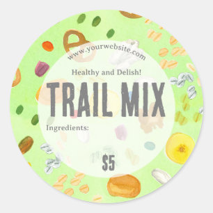 Trail Mix Healthy Snack Product Label