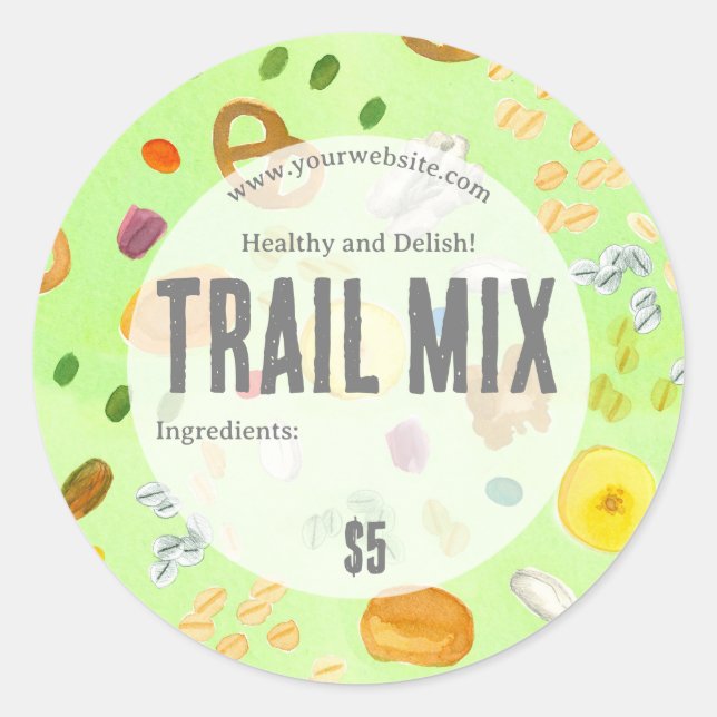 Trail Mix Healthy Snack Product Label (Front)