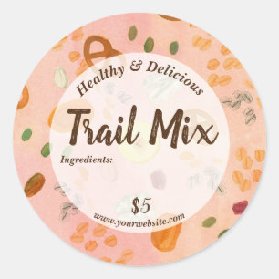 Trail Mix Homemade Hiker Snack Product Label