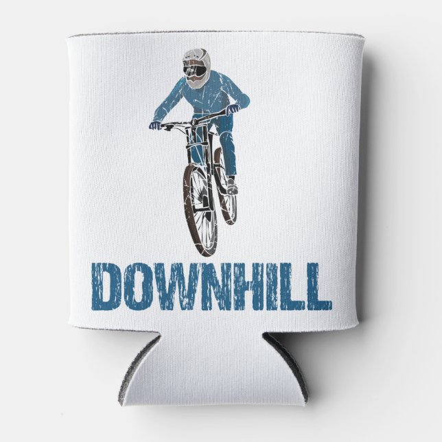 Trail Mountain Biker Downhill Can Cooler (Front)
