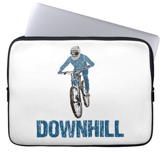 Trail Mountain Biker Downhill Laptop Sleeve (Front)